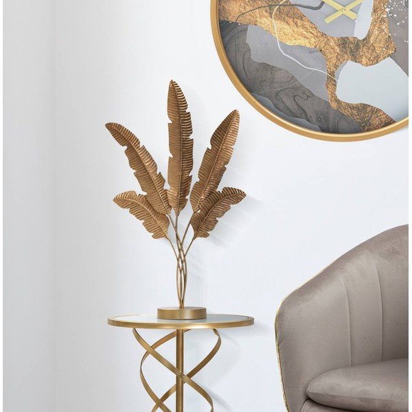 Okrasna figurica v zlati barvi Mauro Ferretti Five Leaf-image-1