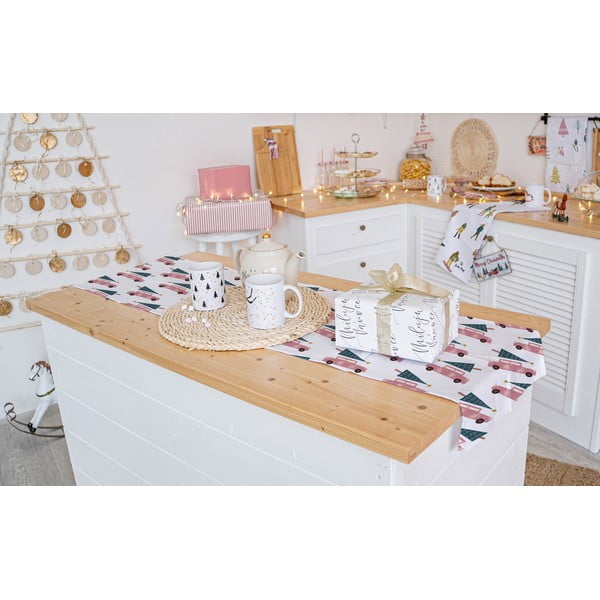 Bombažen namizni tekač z božičnim motivom 40x140 cm Christmas Ride – Butter Kings-image-1