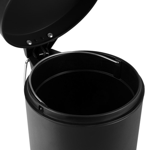Črn koš za smeti s pedalom Compactor Grena, 3 l-image-1