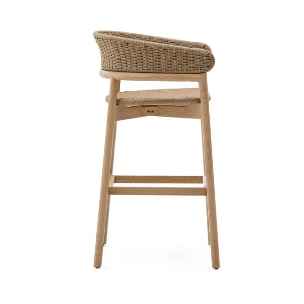 Vrtni barski stol iz masivnega lesa v naravni barvi Arinella – Kave Home-image-3