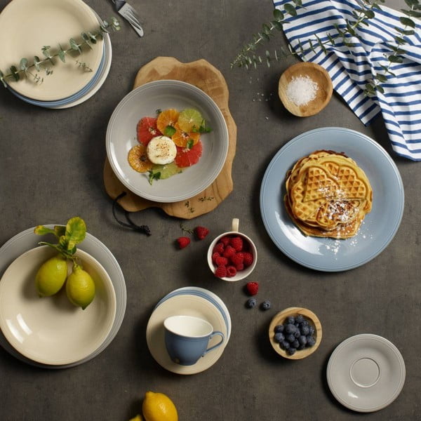 Villeroy & Boch Like Color Loop beli in bež porcelanski krožnik za sladico, ø 21,5 cm-image-1