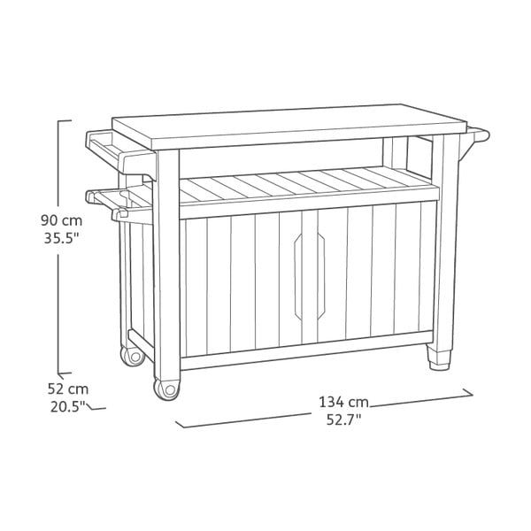 Stranska miza za žar 134x52 cm Unity – Keter-image-3