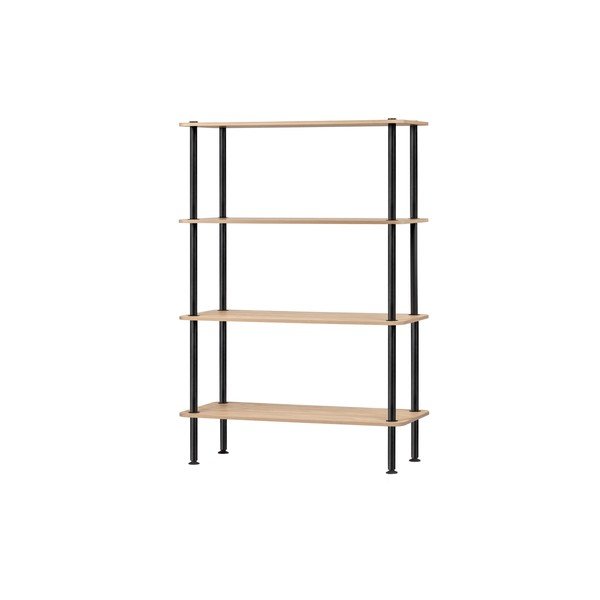 Regal v hrastovem dekorju v naravni barvi 80x127x35 cm Teidi – noo.ma