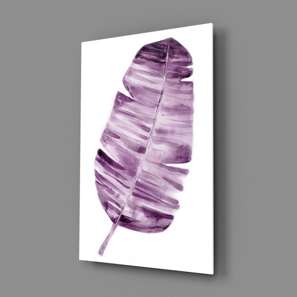 Steklena slika Insigne Lila Leaf, 46 x 72 cm-image-3