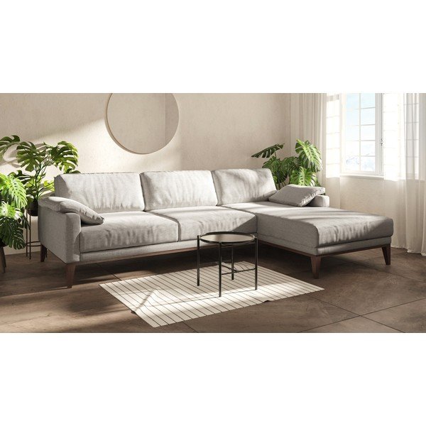 Krem sedežna garnitura MESONICA Musso, desni kot-image-1