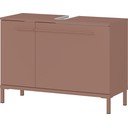 Rjava omarica za pod umivalnik v mat dekorju 80x59 cm Laurino – Germania