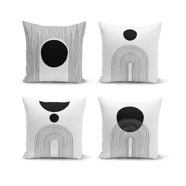 Prevleke za blazino v kompletu 4 ks 43x43 cm Simple Arch – Minimalist Cushion Covers