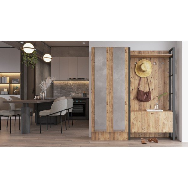 Predsobni komplet v borovem dekorju Yvette - Kalune Design-image-3