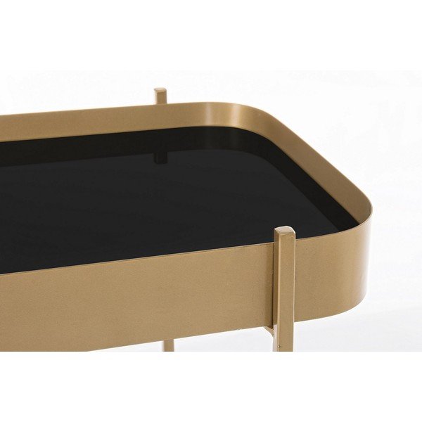 Stranska mizica s stekleno mizno ploščo v zlati barvi 43x120,5 cm Rashida – Bizzotto-image-3