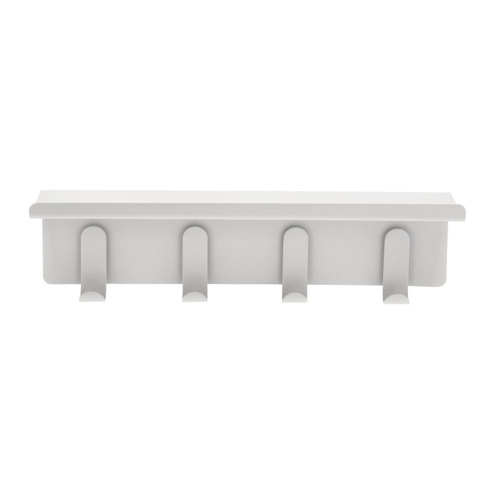 Svetlo siv jeklen stenski obešalnik s polico 11,5 cm A-Hallway