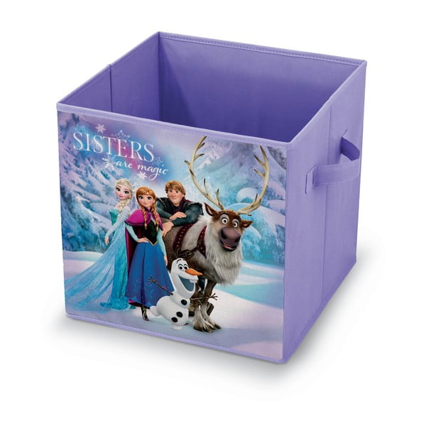 Vijolična škatla za shranjevanje igrač Domopak Frozen, dolžina 32 cm