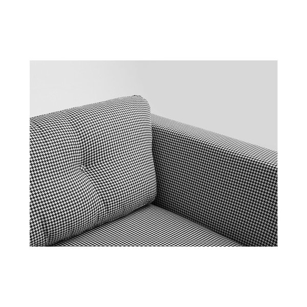 Črno-bel trosed Custom Form Houndstooth-image-2