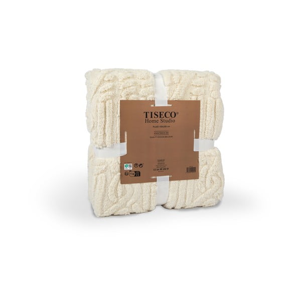 Belo-bež odeja iz mikropliša 150x200 cm Rena – Tiseco Home Studio-image-2