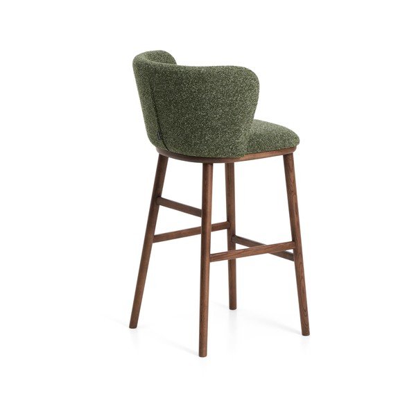 Temno zelen oblazinjen barski stol (višina sedeža 75 cm) Ciselia – Kave Home-image-4