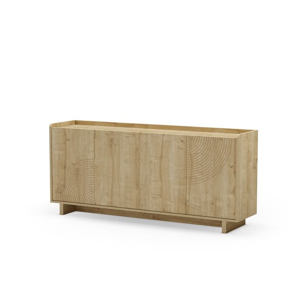 Komoda v hrastovem dekorju v naravni barvi 180x80x40 cm Daira – Marckeric-image-2