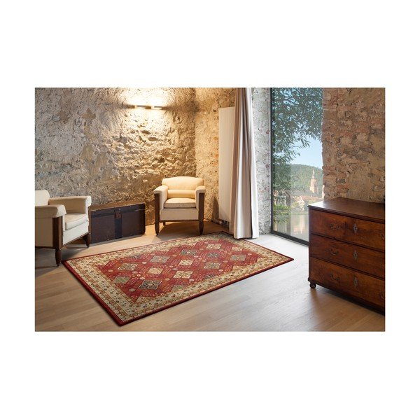 Bež in rdeča preproga Universal Nova Ornamenti, 133 x 190 cm-image-1
