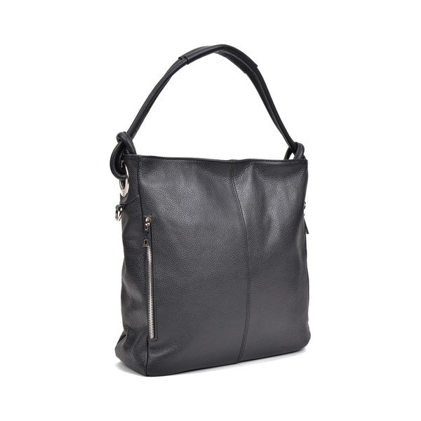 Črna usnjena torbica Anna Luchini Smiela-image-1