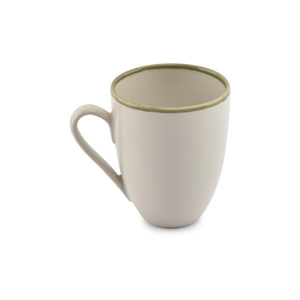 Zelena/kremno bela skodelica iz kamenine 350 ml Gravel – ONA-image-1