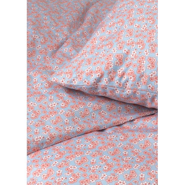 Svetlo modra/rožnata podaljšana posteljnina za zakonsko posteljo iz bombažnega satena 200x220 cm Pleasantly – JUNA-image-2