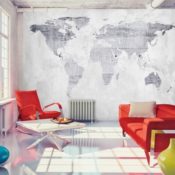 Tapeta velikega formata Artgeist Concrete Map, 400 x 280 cm-image-1