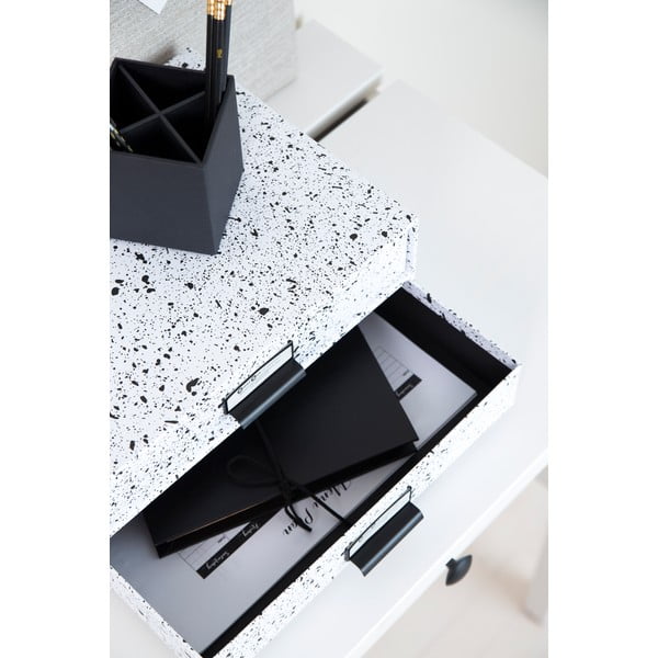 Črno-bel predalnik z 2 predali Bigso Box of Sweden Birger-image-3