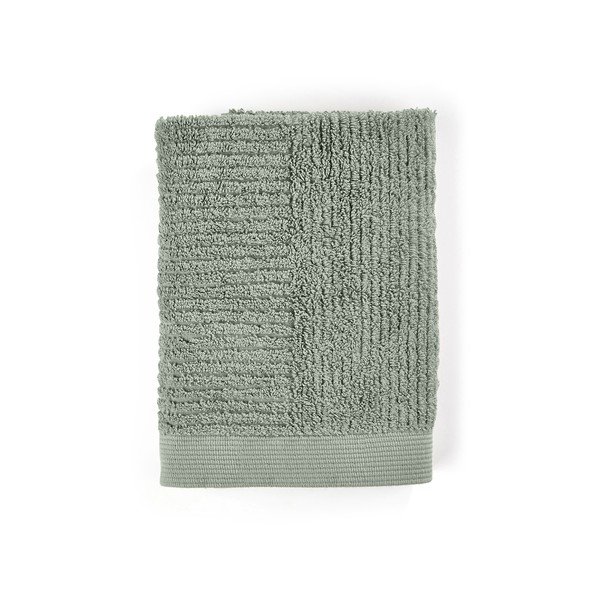 Zelena frotirna bombažna brisača 50x70 cm Classic – Zone