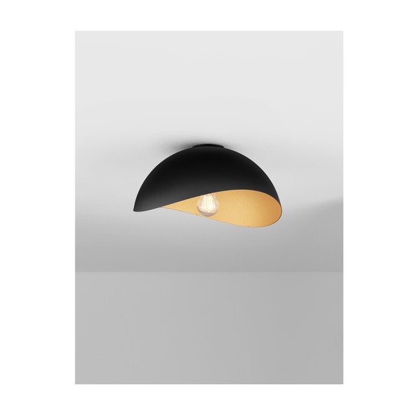 Mat črna/v zlati barvi kovinska stropna svetilka Opsi – Nova Luce-image-3