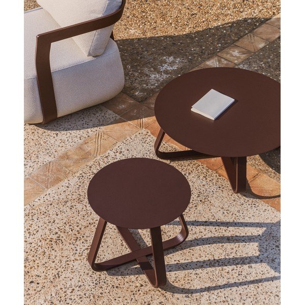 Kovinska okrogla vrtna mizica ø 48 cm Tamaris – Kave Home-image-2