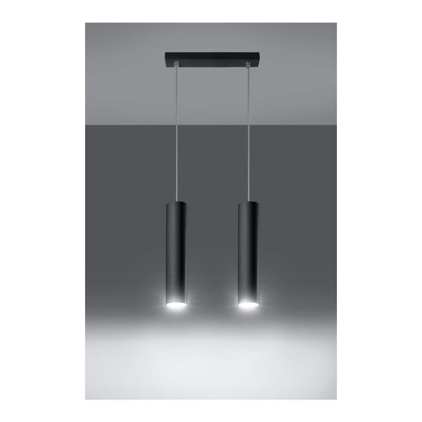 Črna kovinska viseča svetilka Castro – Sollux-image-1