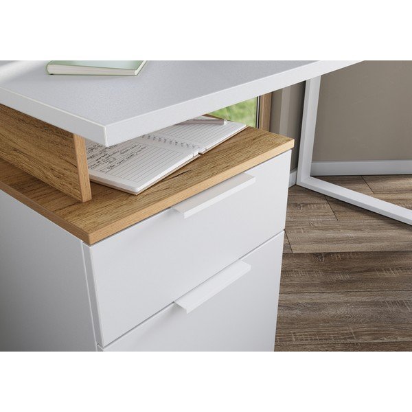 Pisalna miza z belo mizno ploščo 61x140 cm Hasselt – Germania-image-2