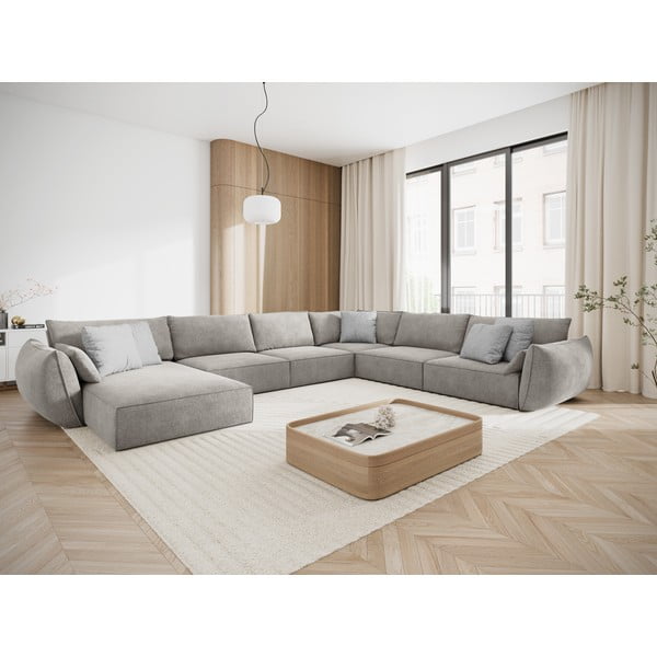 Svetlo siv kotni kavč (desni kot) Vanda - Mazzini Sofas-image-1