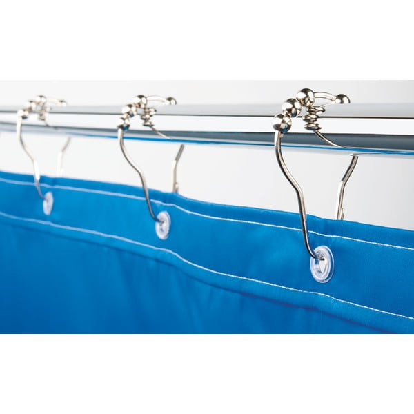 Kavlji za tuš zaveso v kompletu 12 ks v sijajno srebrni barvi 3,5 cm Anello – Spirella-image-1