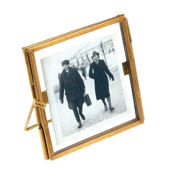 Kovinski stoječ okvir v zlati barvi 8x8 cm – Rex London
