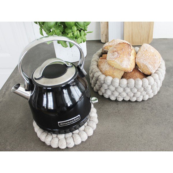 Peščeno rjava košara za shranjevanje iz volnenih kroglic Wooldot Ball Basket, ⌀ 28 cm-image-3