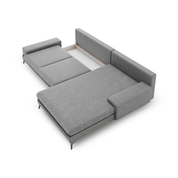 Siva raztegljiva sedežna garnitura Windsor & Co Sofas Planet, desni kot-image-3