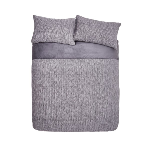 Siva posteljnina za zakonsko posteljo 200x200 cm Allure Sparkle – Catherine Lansfield-image-2