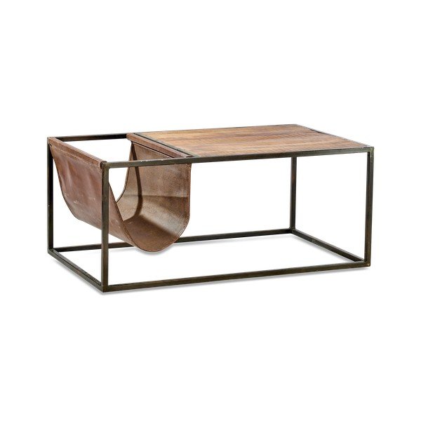 Nkuku Alera kavna mizica iz mangovega lesa in usnja-image-2