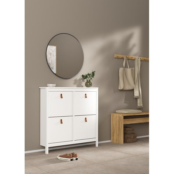 Bela preklopna omarica za čevlje Madrid – Tvilum-image-1