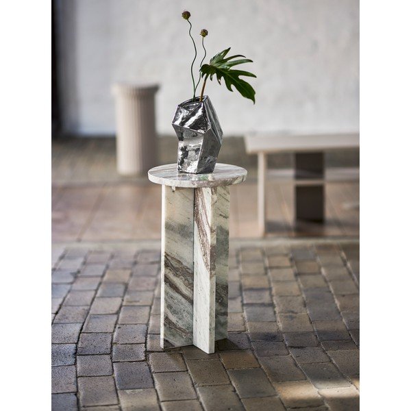 Marmorna okrogla stranska mizica ø 30 cm Jasmia – Bloomingville-image-1