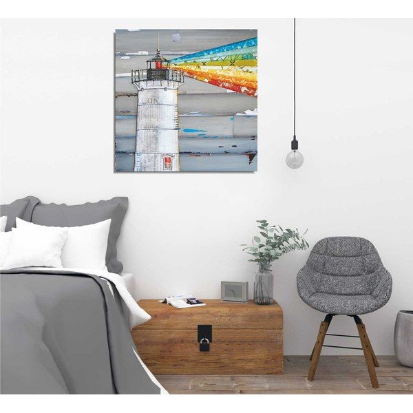 Stenska slika na platnu Lighthouse, 45 x 45 cm-image-1