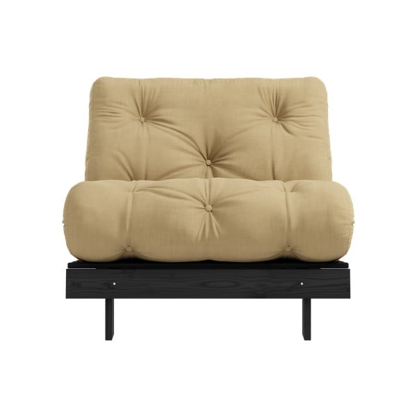 Gorčično rumen fotelj Roots Black Night – Karup Design-image-3