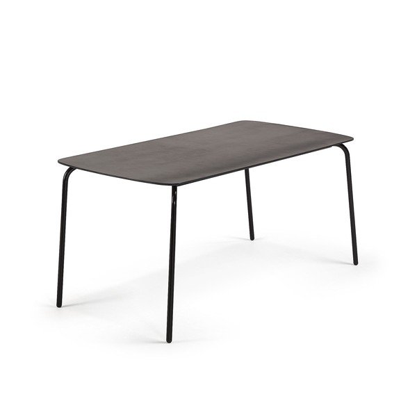 Črna miza La Forma Tramp, 160 x 80 cm