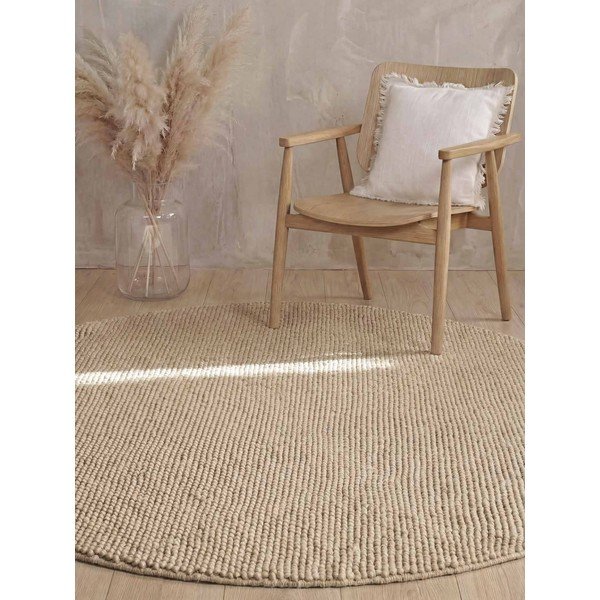Bež ročno tkana volnena okrogla preproga ø 200 cm Richmond Diana – Ted Baker-image-3