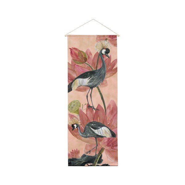 Tapiserija 40x155 cm Flores y Gruas – Madre Selva