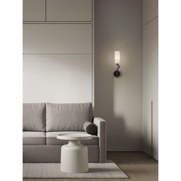 Mat črna lončena stenska svetilka Filomena – Nova Luce-image-1
