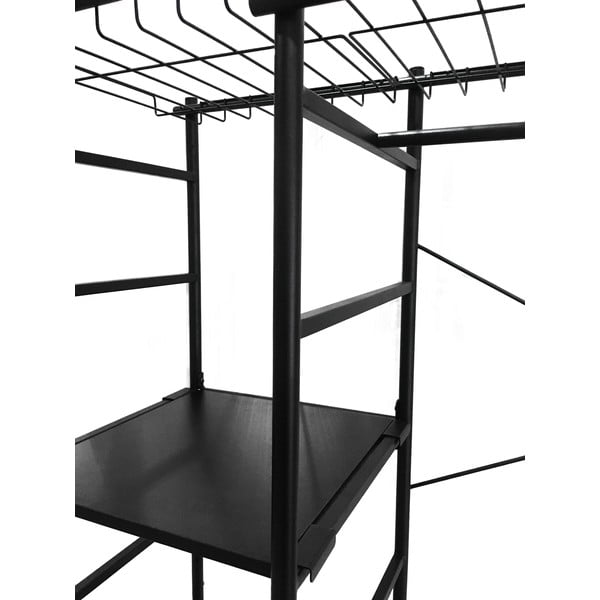 Črna garderoba Kave Home Storn, višina 182 cm-image-3