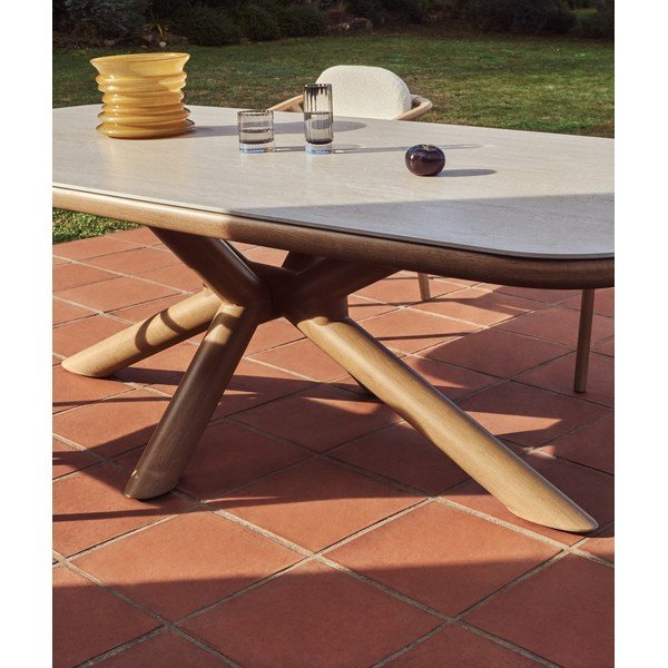 Vrtna miza s keramično ploščo 110x240 cm Mirtia – Kave Home-image-3
