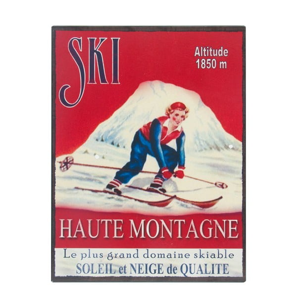 Stenski napis Antic Line Ski, 25 x 33 cm