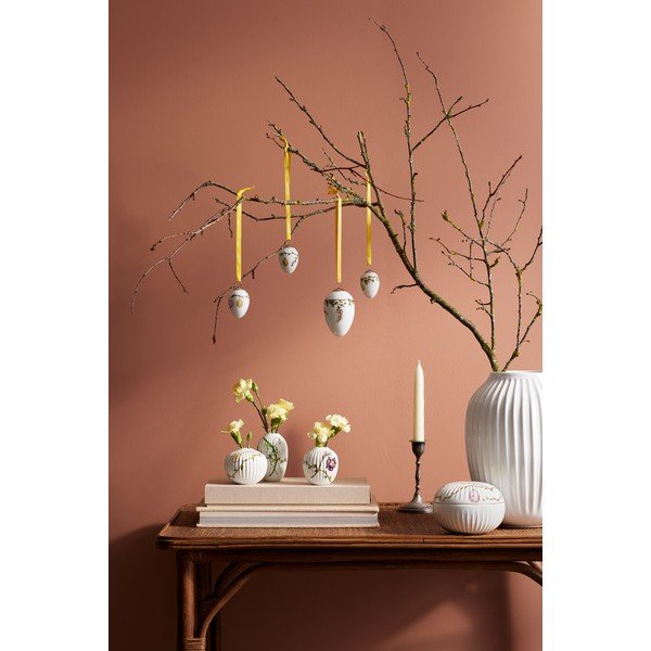 Komplet 3 miniaturnih porcelanastih vaz Kähler Design Hammershøi Spring-image-2