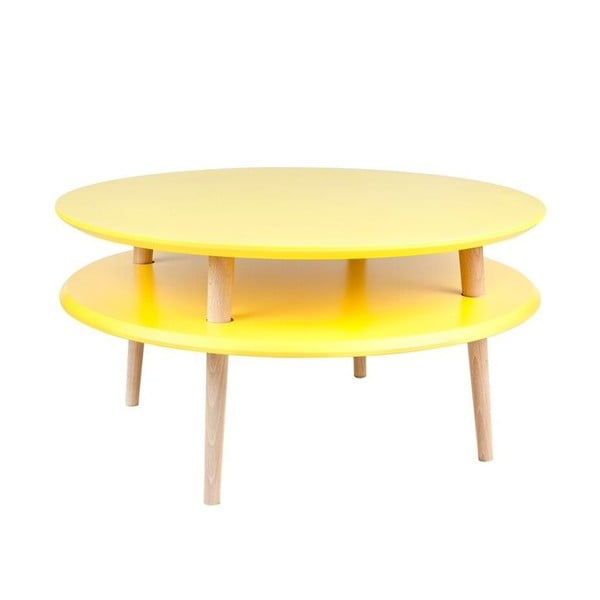 Rumena kavna mizica Ragaba UFO, ⌀ 70 cm